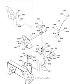 Discharge Chute Diagram and Parts List for 1695874 2010 Briggs and Stratton Snow Blower